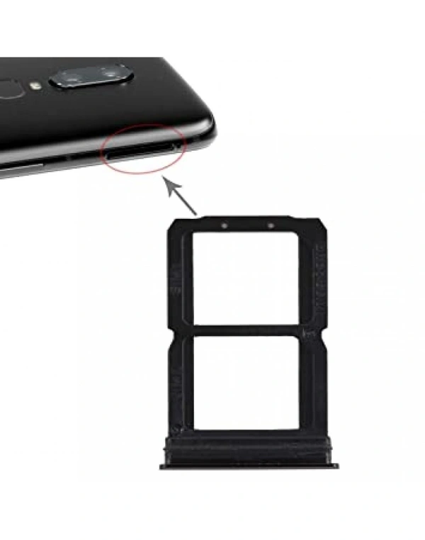 For OnePlus 6T Sim Card Tray Holder Slot Outer Black
