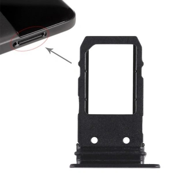 For Google Pixel 2 SIM Card Reader Holder Tray : Black