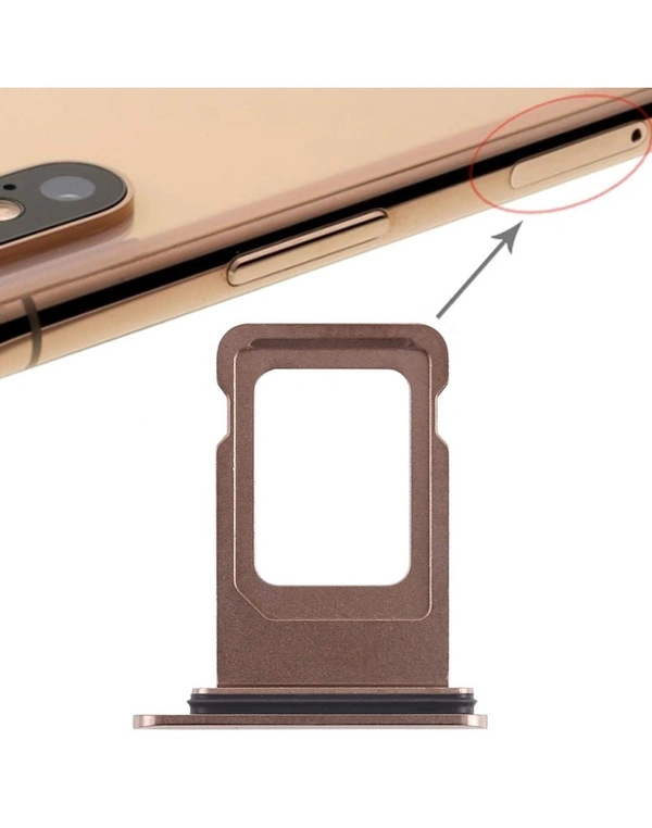 For iPhone XS Max Sim Card Holder Slot Nano Sim Tray Replacement (Gold)