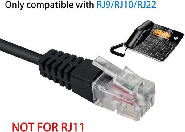 iSparehub Rj9 Male To Dual 3.5 Mm Female Adapter, VoiP Audio Adapter, PC Headphone Cable, Suitable For Office Rj9 Headsets