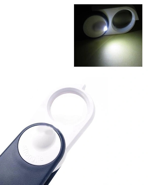 Generic Mini Folding Portable 10X Magnifying Glasses Lens Handheld Pocket Key Ring With LED Light Reading Eye Loupe Keychain Magnifier