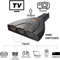 iSparehub 3 Port into 1 HDMI Input 4K x 2K HDTV Smart TV Pigtail Switch Adapter HDMI Splitter Adaptor Cable Module