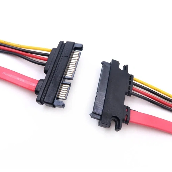 22 Pin 7+15 SATA Cable Male to Female Serial ATA SATA Data 4 Pin Molex Male Female Power Combo Extension