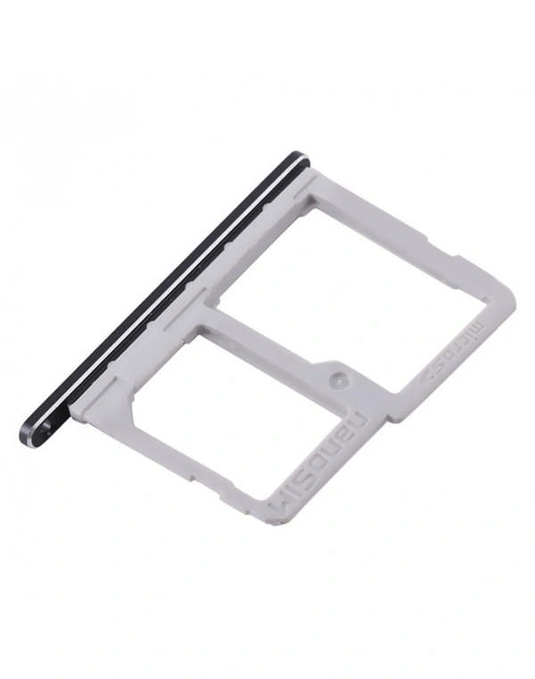 For LG Q6 Nano Sim Card + Micro SD Tray Card Holder Slot Parts Sim Card Adapter (Black)