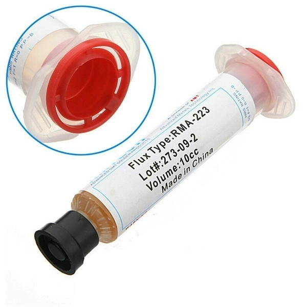 iSparehub RMA-223 Solder Flux Paste, 10CC Injection Syringe Tube PGA BGA SMD - 2 Pcs