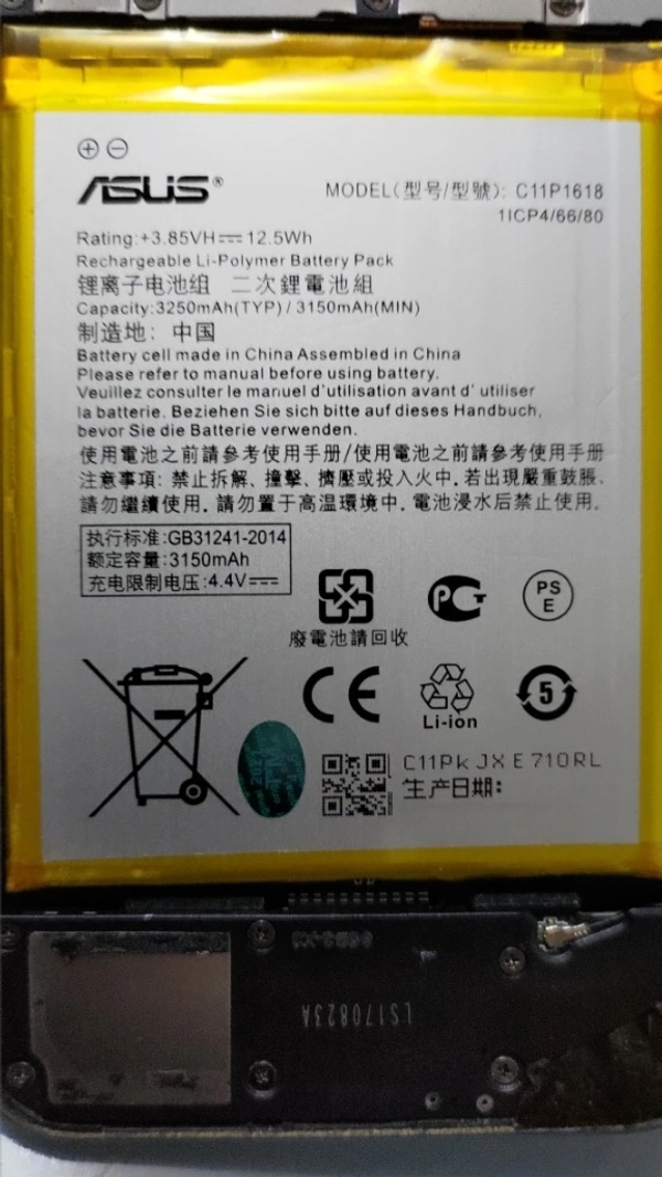 For Asus Zenfone 4 Z01KD ZE554KL ZC600KL X017DA, C11P1618 OEM Battery FULL CELL Battery 