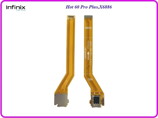 Infinix For Infinix Hot 60 Pro Plus X6886 Sim Card Reader Sim Jack LCD Flex Cable