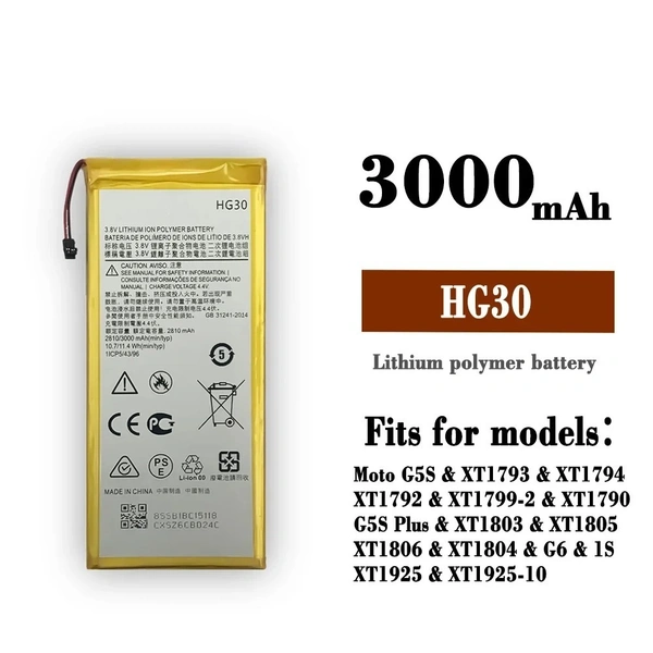 Motorola For Motorola Moto G5s G6 HG30 Battery OEM Replacement FULL CELL Battary
