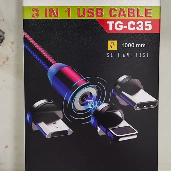 3 In 1 Magnetic USB Cable 2.4A
