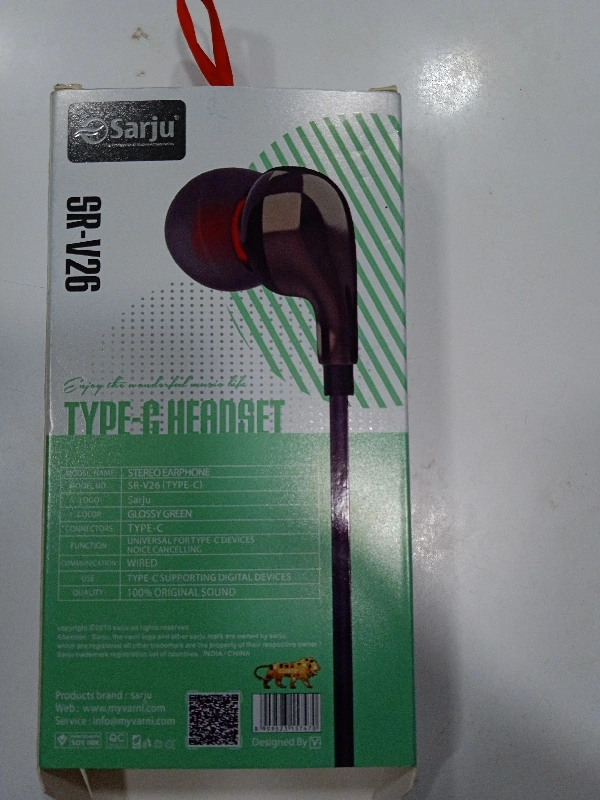 Sarju Type C Head Set SR V26 - black