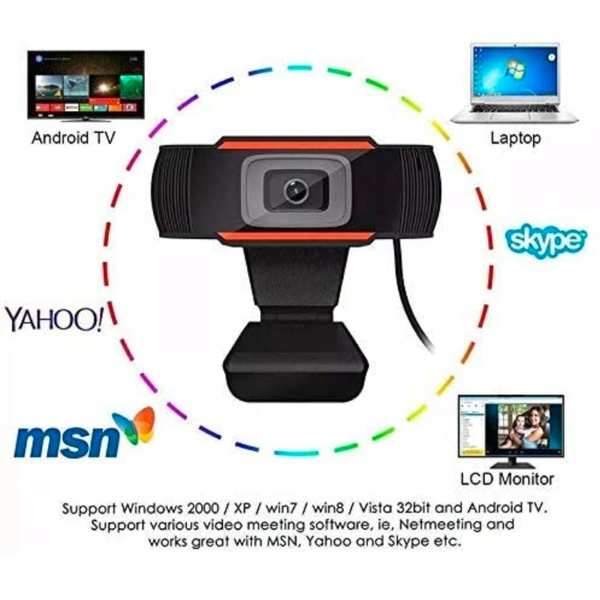Coconut Webcam for PC with Microphone, HD Webcam 720P, Web Cameras for Computers, Laptop, Dekstop PC Camera USB Webcam for Laptop Streaming, Video Chatting, Video Calling, Conferencing Recording
