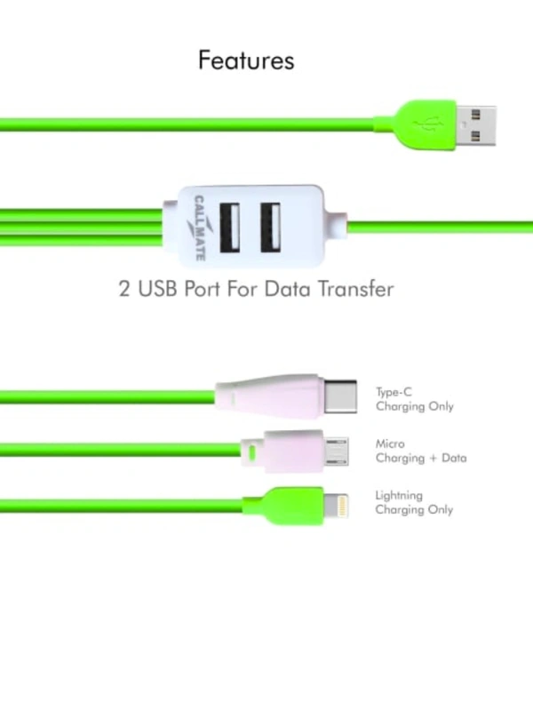 Callmate Multiple Cable With USB HUB 1.2m