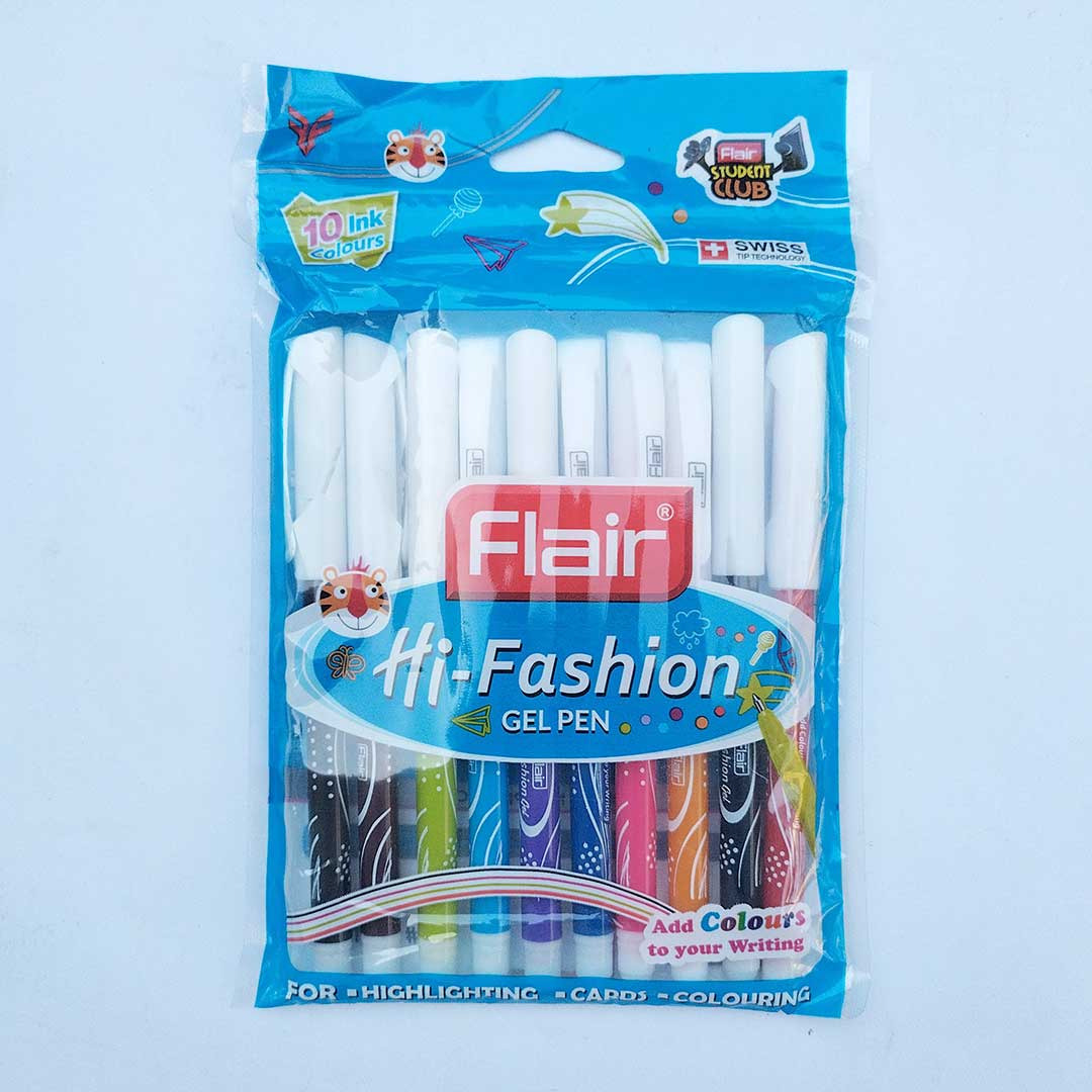 Flair Xtra Sparkle Glitter Gel Stifte – 10 Farben, Glitzernde Gelstifte Für Kreative Kunstprojekte