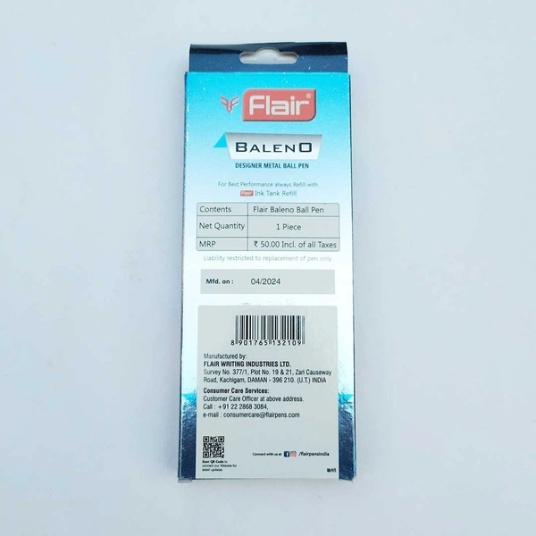 Flair Baleno Metal Ball Pen Blue 1U