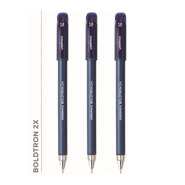 Unomax Boldtron 2X Ball Pen Blue 10 Set