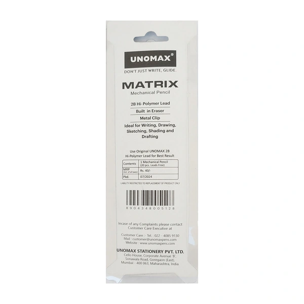 Unomax Matrix Mechanical Pencil 0.7mm 1U