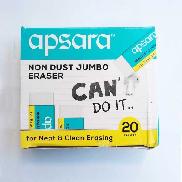 Apsara Non Dust Jumbo Eraser 20 Set