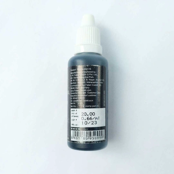 Faber Castell Stamp Pad Ink 30ml Black 1U