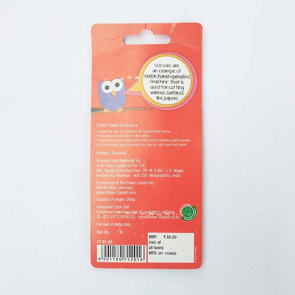 Faber Castell Child Safe Scissors 13cm 1U