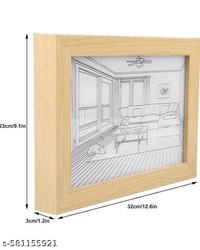 KRISHNAVALLY Light Painting LED Illuminated Photo Frame – Simulated Sunlight Japanese Anime Style Wall Art – Modern Decorative Indoor Light Art for Bedroom, Living Room - Free Size