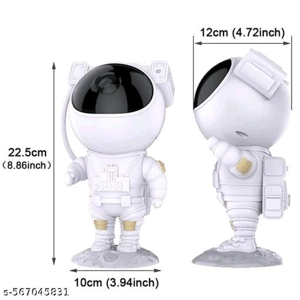 Astronaut Galaxy Projector with Remote Control - 360° Adjustable Timer Kids Astronaut Nebula Night Light, for Gifts,Baby Adults Bedroom, Gaming Room, Home and Party (Corded Electric) - White, Free Size