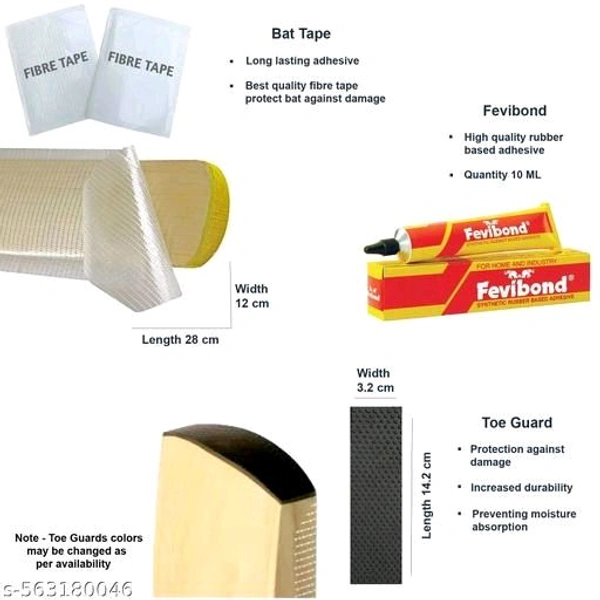 2 White Bat Grips, 2 Fibre Tapes 5 inch, 2 Toe Guards, 1 Gripper Cone, 1 Adhesive (Pack of 8)
Name: 2 White Bat Grips, 2 Fibre Tapes 5 inch, 2 Toe Guards, 1 Gripper Cone, 1 Adhesive (Pack of 8)