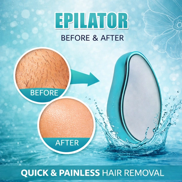 Crystal Hair Eraser Epilator for Women & Men – Painless Hair Removal Exfoliation Tool, Reusable Nano Glass Hair Remover for Arms, Legs & Body (Model BD612)