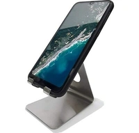 2 in 1 Stainless Steel Card Holder & Mobile Holder Stand for All Kind of Mobiles & Tablets - AO6R6S1
