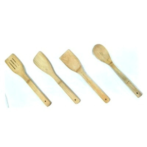 Bamboo Kitchen Tools/Wooden Spatulas - 4Pieces - Pack of 1