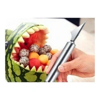 2 in 1 Watermelon Scoop with Fruit Carving Knife, Multi-Function Kitchen Tool - 1 Piece - LK5R18S2