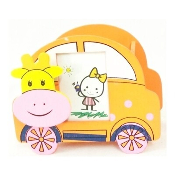 Beautiful Wooden car shaped Photo Frame /  Assemble pen pencil holder