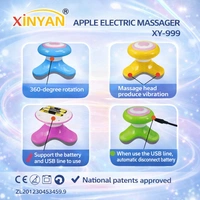 XINYAN Apple Electric Massager XY-999 | Mini Handheld Body Massager | 360° Rotating Head | USB & Battery Powered | Portable Muscle Relaxation for Neck, Shoulder, Back, Legs