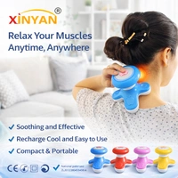 XINYAN Apple Electric Massager XY-999 | Mini Handheld Body Massager | 360° Rotating Head | USB & Battery Powered | Portable Muscle Relaxation for Neck, Shoulder, Back, Legs