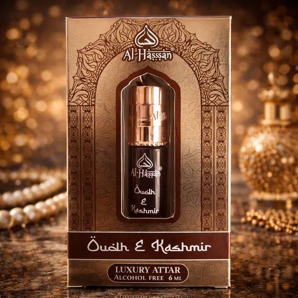 AL-Hassan  Oudh & Kashmir  Luxury Attar 6ml (Alcohol Free)