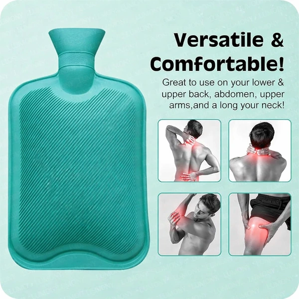 Hot Water Bag for Pain Relief 250ml | Leak-Proof Rubber Heat Bag | Multipurpose Heating Pad for Back Pain, Cramps & Muscle Relief | Durable & Reusable Hot Water Bottle
