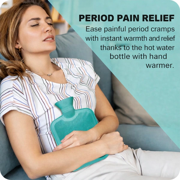 Hot Water Bag for Pain Relief 250ml | Leak-Proof Rubber Heat Bag | Multipurpose Heating Pad for Back Pain, Cramps & Muscle Relief | Durable & Reusable Hot Water Bottle