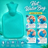 Hot Water Bag for Pain Relief 250ml | Leak-Proof Rubber Heat Bag | Multipurpose Heating Pad for Back Pain, Cramps & Muscle Relief | Durable & Reusable Hot Water Bottle