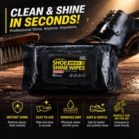 Shoe Shine Wipes (80 series) – Instant Shoe Cleaning & Polishing Wet Wipes | Quick Shine, Dirt Removal, Travel-Friendly Shoe Care for Leather & Synthetic Shoes