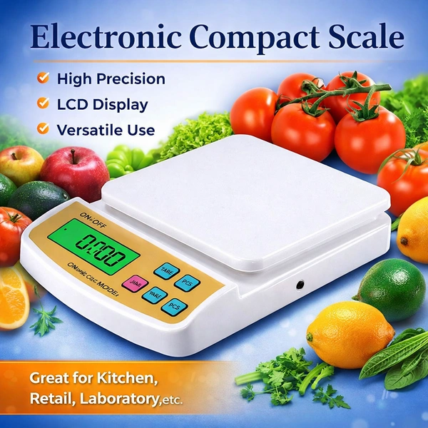 Electronic Compact Digital Weighing Scale SF-400A | High Precision Kitchen & Multi-Purpose Scale with LCD Display, Tare Function & Counting Mode
