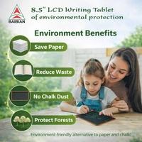 BAIBIAN 8.5 Inch LCD Writing Tablet for Kids & Adults | Eco-Friendly Digital Drawing Pad | Reusable E-Writer Board with Stylus | Paperless Doodle & Learning Tablet (Multicolor)