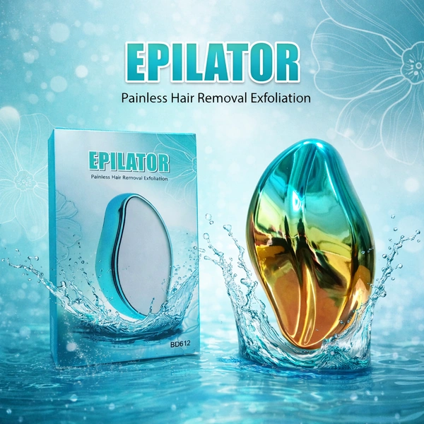 Crystal Hair Eraser Epilator for Women & Men – Painless Hair Removal Exfoliation Tool, Reusable Nano Glass Hair Remover for Arms, Legs & Body (Model BD612)