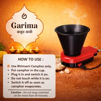 Garima Electric Camphor Burner (Kapoor Dani) | Plug-in Air Freshener & Mosquito Repellent | Temperature Control | Short Circuit Protection | Made in India