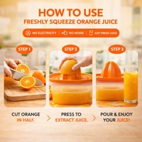 Apex Manual Orange Juicer with Container – Food Grade Plastic Citrus Juicer, Hand Press Juicer for Fresh Juice, Easy to Use & Clean, No Electricity Required