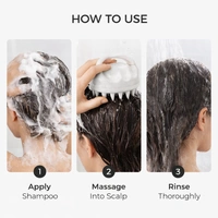 Premium Silicone Scalp Massager Brush | Soft Bristle Hair & Body Cleaning Brush | Handheld Shower Scrubber for Deep Cleansing & Relaxation (White)