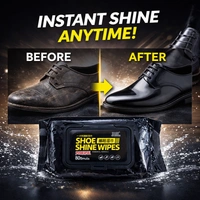 Shoe Shine Wipes (80 series) – Instant Shoe Cleaning & Polishing Wet Wipes | Quick Shine, Dirt Removal, Travel-Friendly Shoe Care for Leather & Synthetic Shoes
