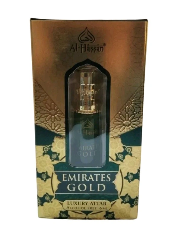 AL-Hassan EMIRATES GOLD Luxury Attar 6ml (Alcohol Free)
