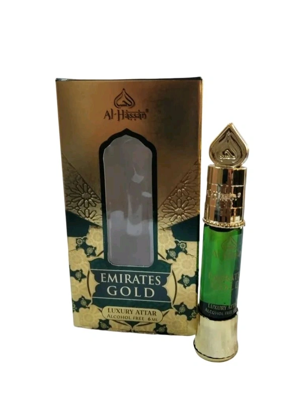 AL-Hassan EMIRATES GOLD Luxury Attar 6ml (Alcohol Free)