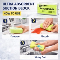 Saugwunder Magic Sponge Block Multi-Purpose Cleaning Eraser | Removes Tough Stains, Grease & Marks | Kitchen, Bathroom, Tiles & Walls | Reusable Eco-Friendly Cleaning Sponge