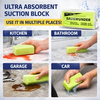 Saugwunder Magic Sponge Block Multi-Purpose Cleaning Eraser | Removes Tough Stains, Grease & Marks | Kitchen, Bathroom, Tiles & Walls | Reusable Eco-Friendly Cleaning Sponge