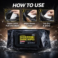 Shoe Shine Wipes (80 series) – Instant Shoe Cleaning & Polishing Wet Wipes | Quick Shine, Dirt Removal, Travel-Friendly Shoe Care for Leather & Synthetic Shoes